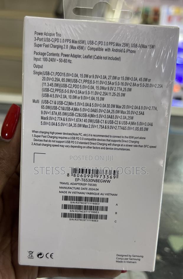 65watt PD Power Adapter Charger. - thumbnail 2