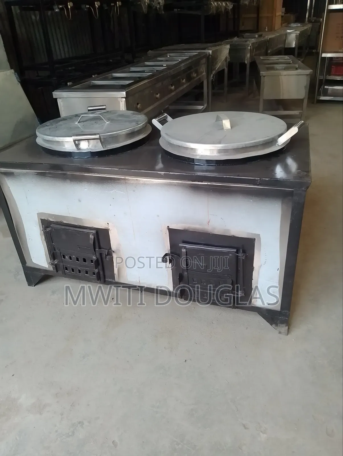 Silvery Stainless Steel Charcoal Jiko
