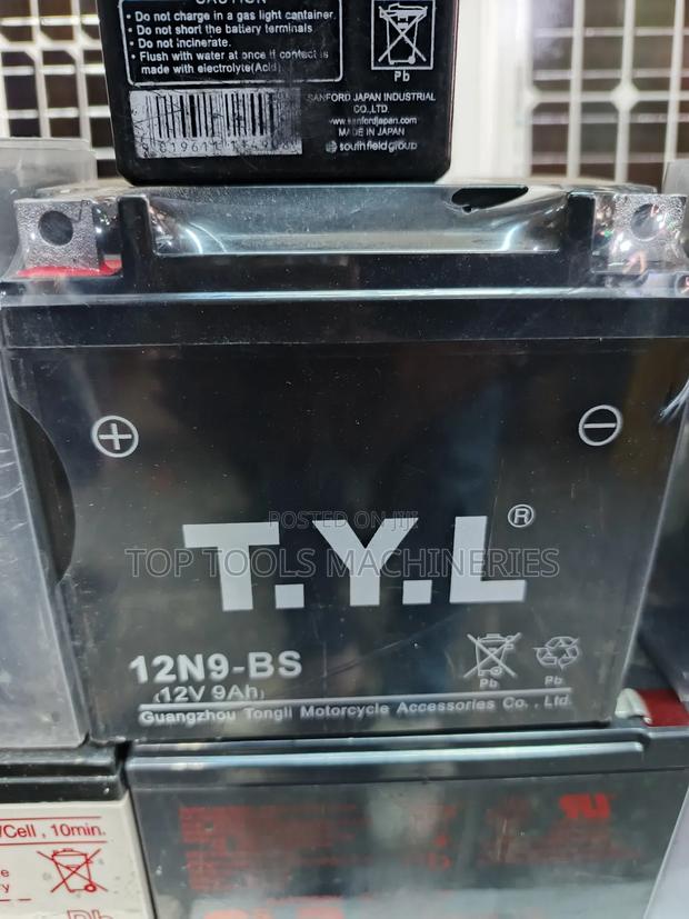 TYL 9ah 12V Motorbike Battery - main view