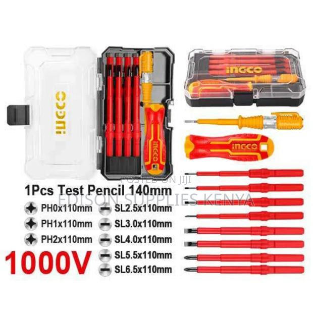 INGCO Insulated Screwdrivers Set 10pcs Interchangeable Set - main view