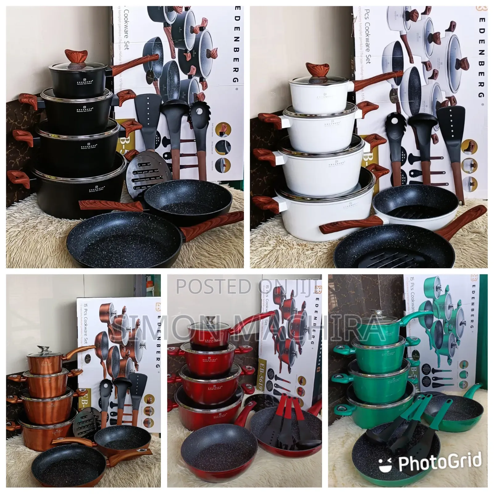 Edenberg 15pcs Cookware