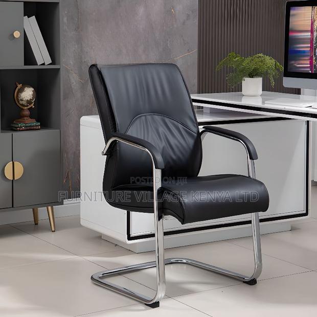Executive High-Back Leather Office Guest Chair