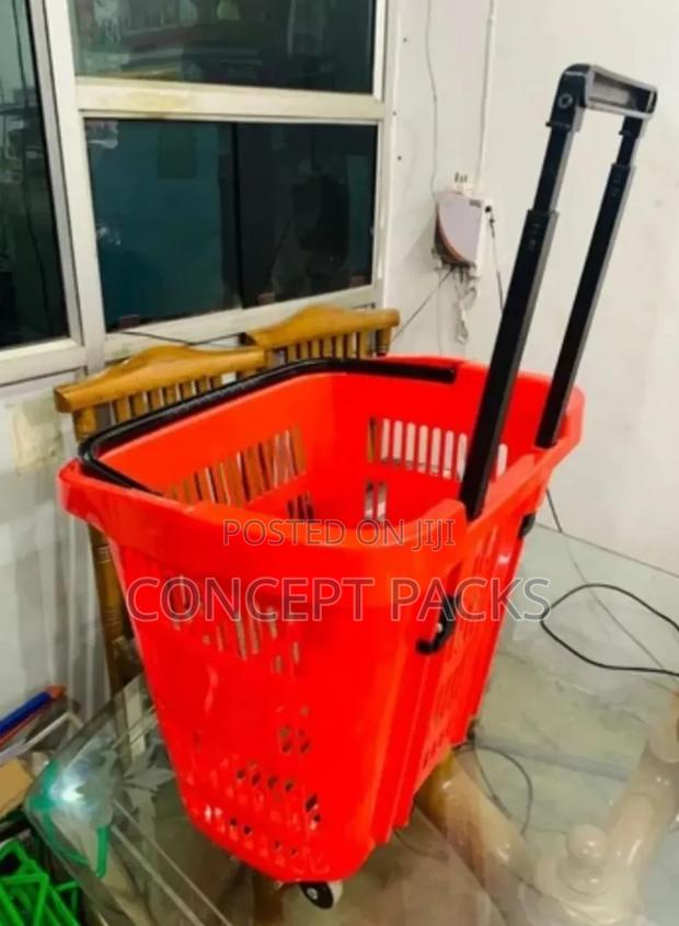 Plastic Basket Trolley Basket. - thumbnail 2