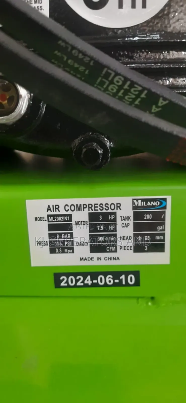 200litres Double Power Compressor Milano
