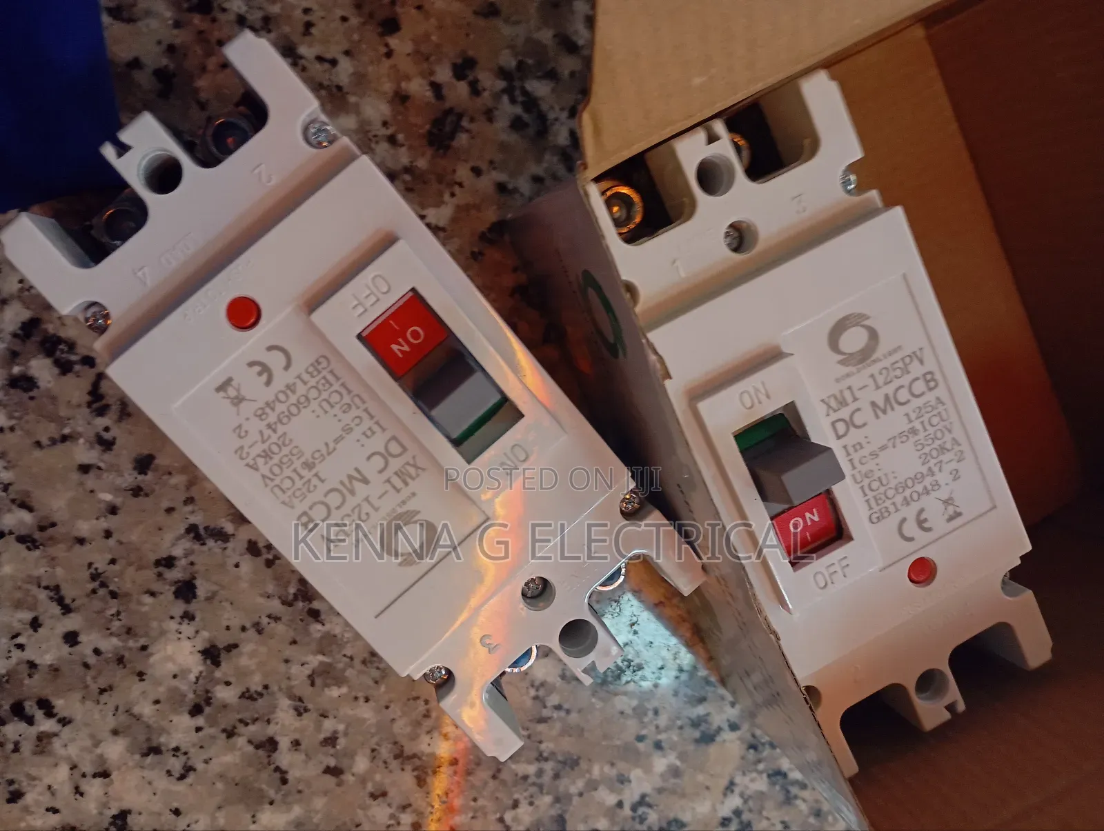 2P DC 550V Moulded Case Circuit Breaker Solar125a
