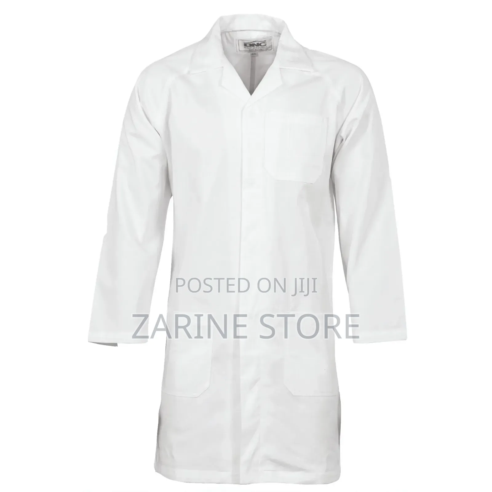 Pure Cotton White Dust Coat XL, Large, Medium and Small Size
