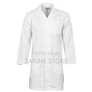 Pure Cotton White Dust Coat XL, Large, Medium and Small Size