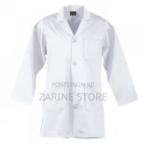 Pure Cotton White Dust Coat XL, Large, Medium and Small Size