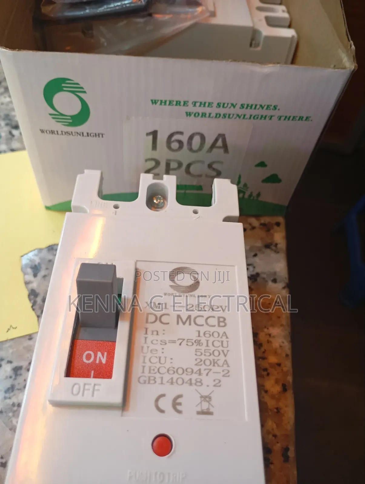 McCb 160A 2P DC Molded Case Circuit Breaker