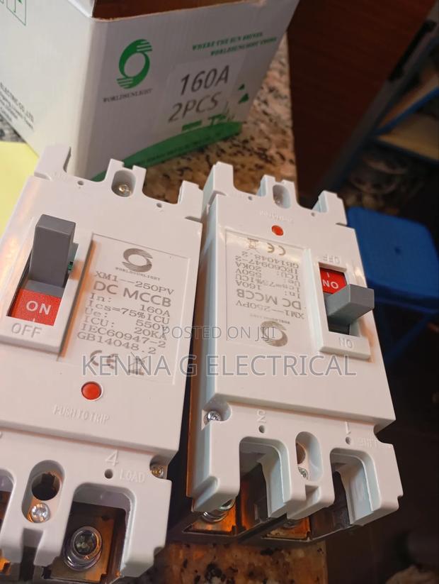 DC Molded Case Circuit Breaker 2p 160A 550v