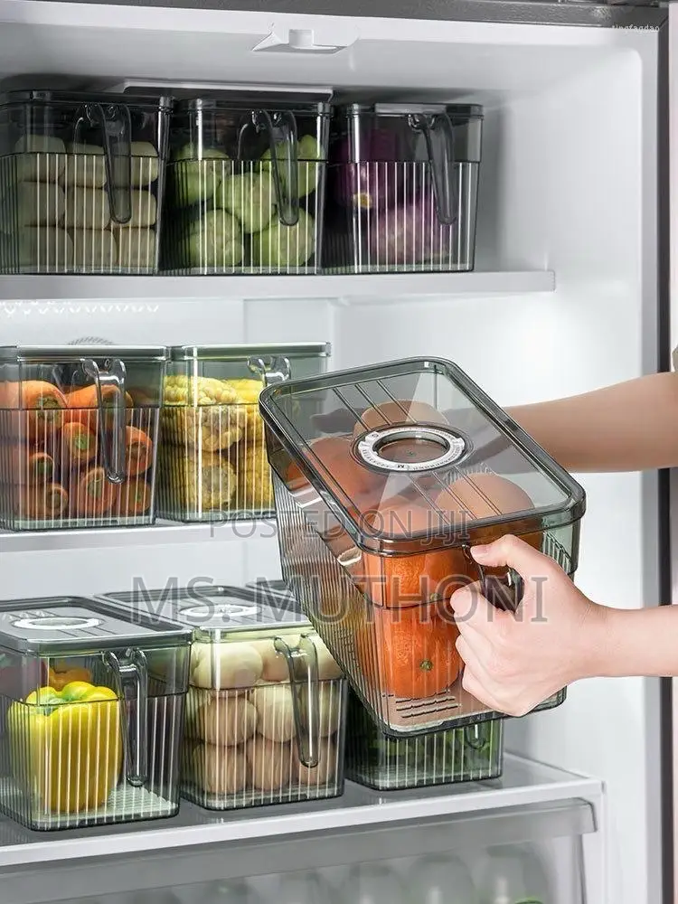 Acrylic Fridge Organizers With Handle Drainer 5ltr /3 LTR