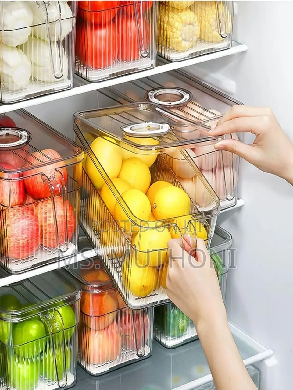 Acrylic Fridge Organizers With Handle Drainer 5ltr /3 LTR