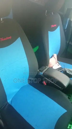 Ractis Fitted With Blue Black Fabric Seat Cover
