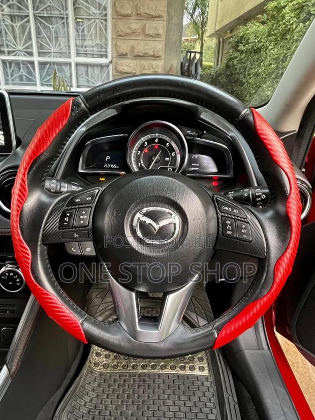 Red 2pc Carbon Steering Clip on Cover - main view