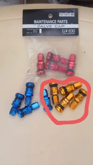 Colored 4pc Tire Valve Caps