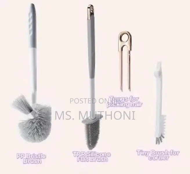 Premium 5 in 1 Cleaning Toilet Brushes and Drying Holder