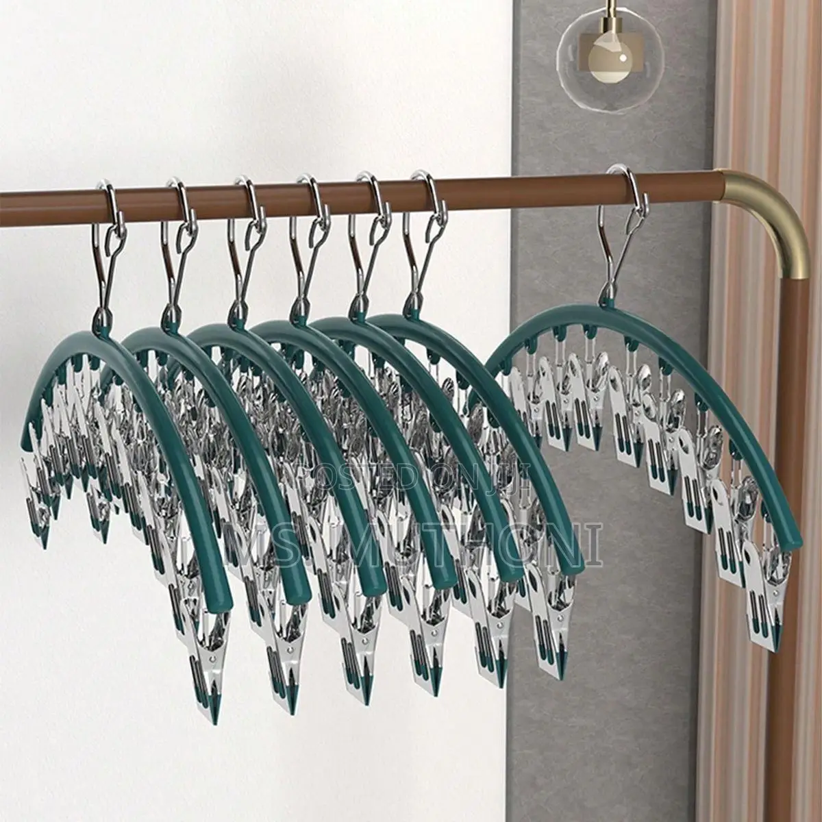 10pegs Stainless Steel Clothes Drying Hanger*