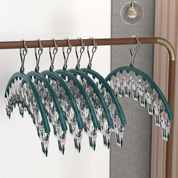 10pegs Stainless Steel Clothes Drying Hanger*