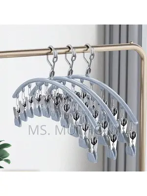 10pegs Stainless Steel Clothes Drying Hanger*