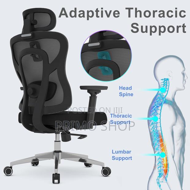 Office Seat, High Back Desk Chair With 3D Armrests - thumbnail 4
