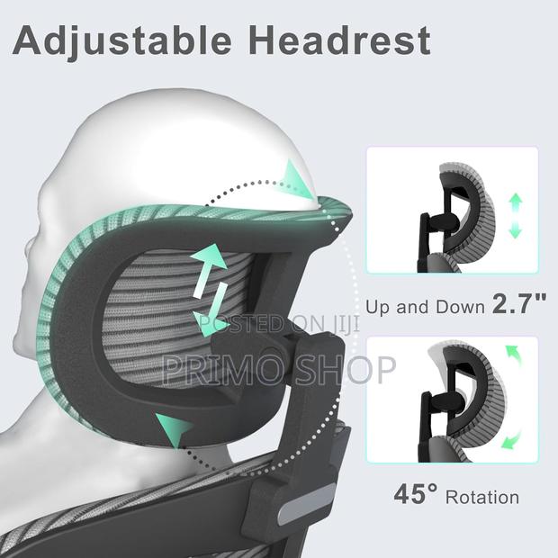 Office Seat, High Back Desk Chair With 3D Armrests - thumbnail 6