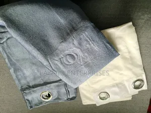 3 Pc Grey Curtains