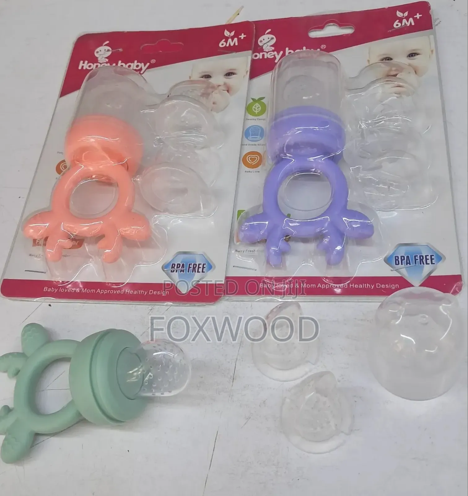 4 In1 Silicone Food Nibbler With 2 Extra Mesh Nipples