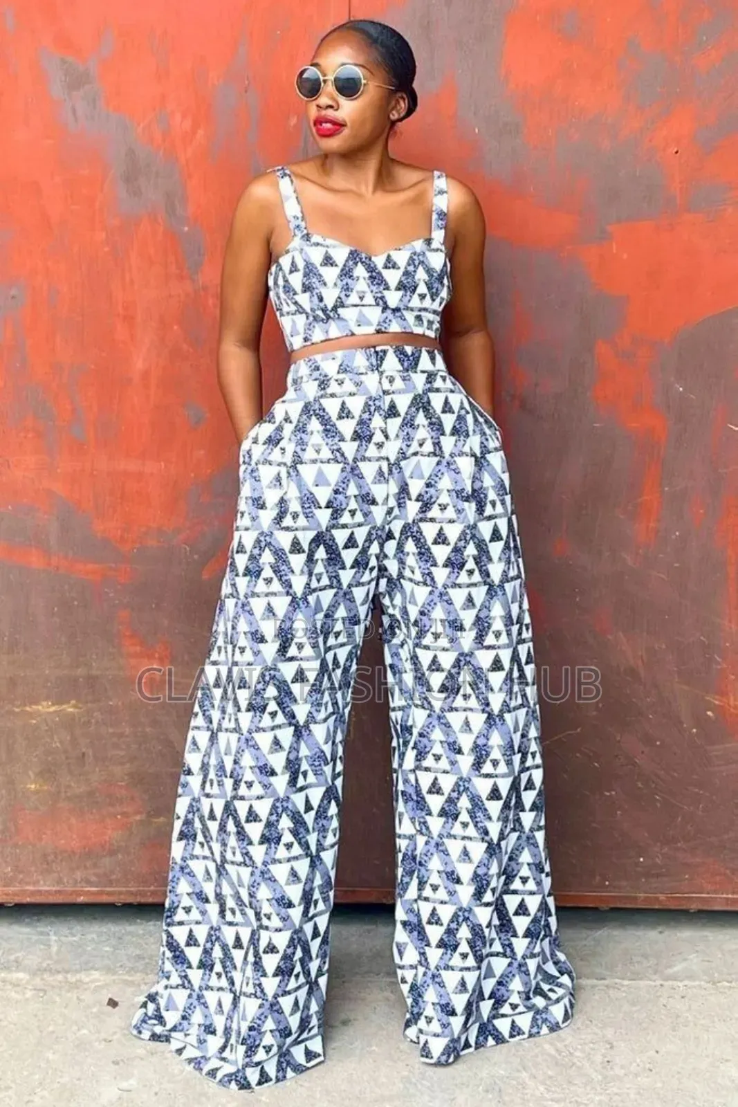 2 Piece Ankara Trouser Suit for Ladies