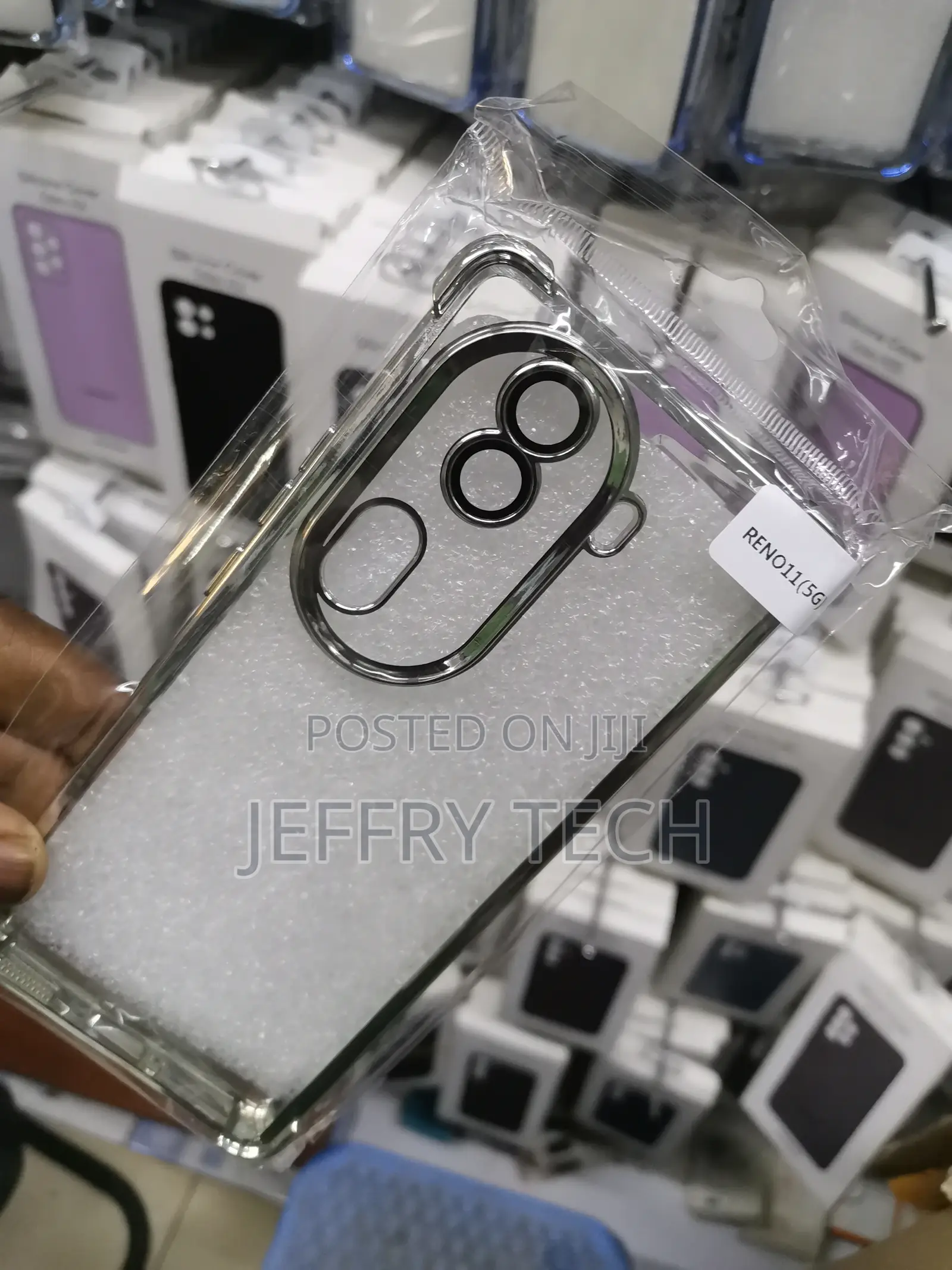 Oppo Reno 11 5g Transparent With Camera Lens Protection Blac