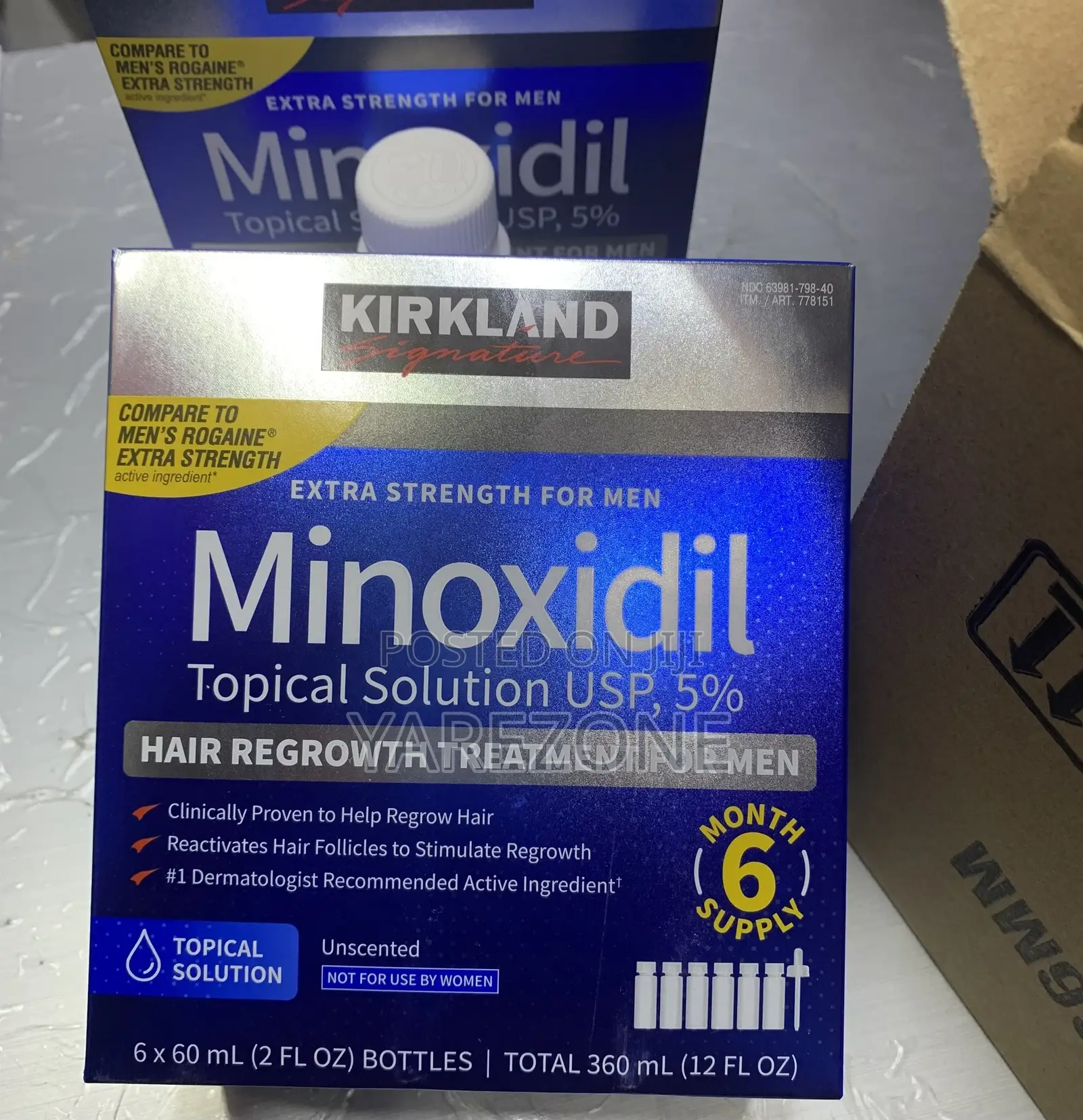 Minoxidil 5% Hair Regrowth Treatment for Men With Freeroller