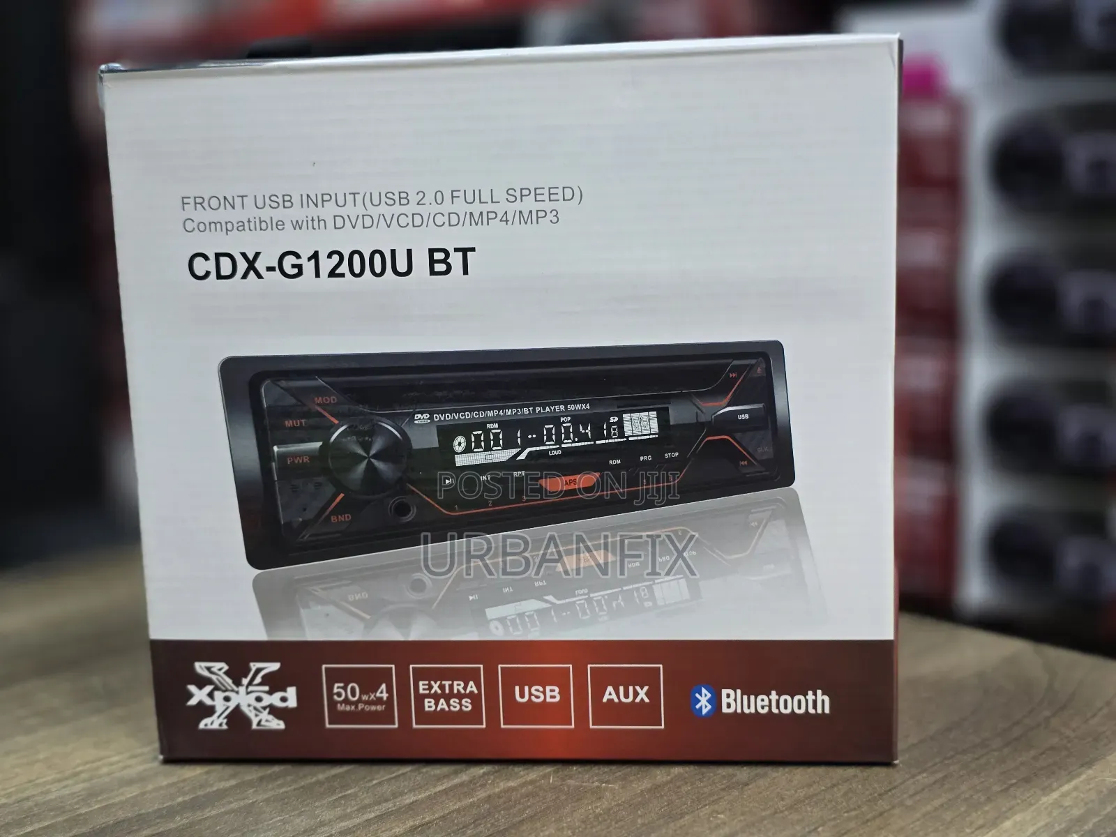 CDX-G1200U Bluetooth Car Radio With Fm, USB, AUX and CD