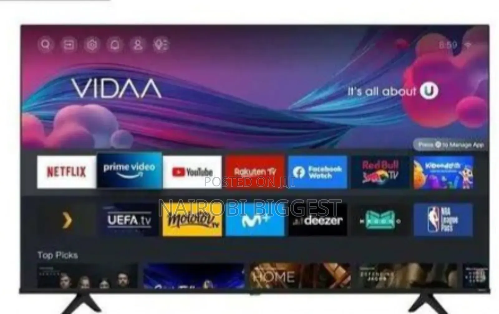 Vision 55" Vidaa Frameless Best Television