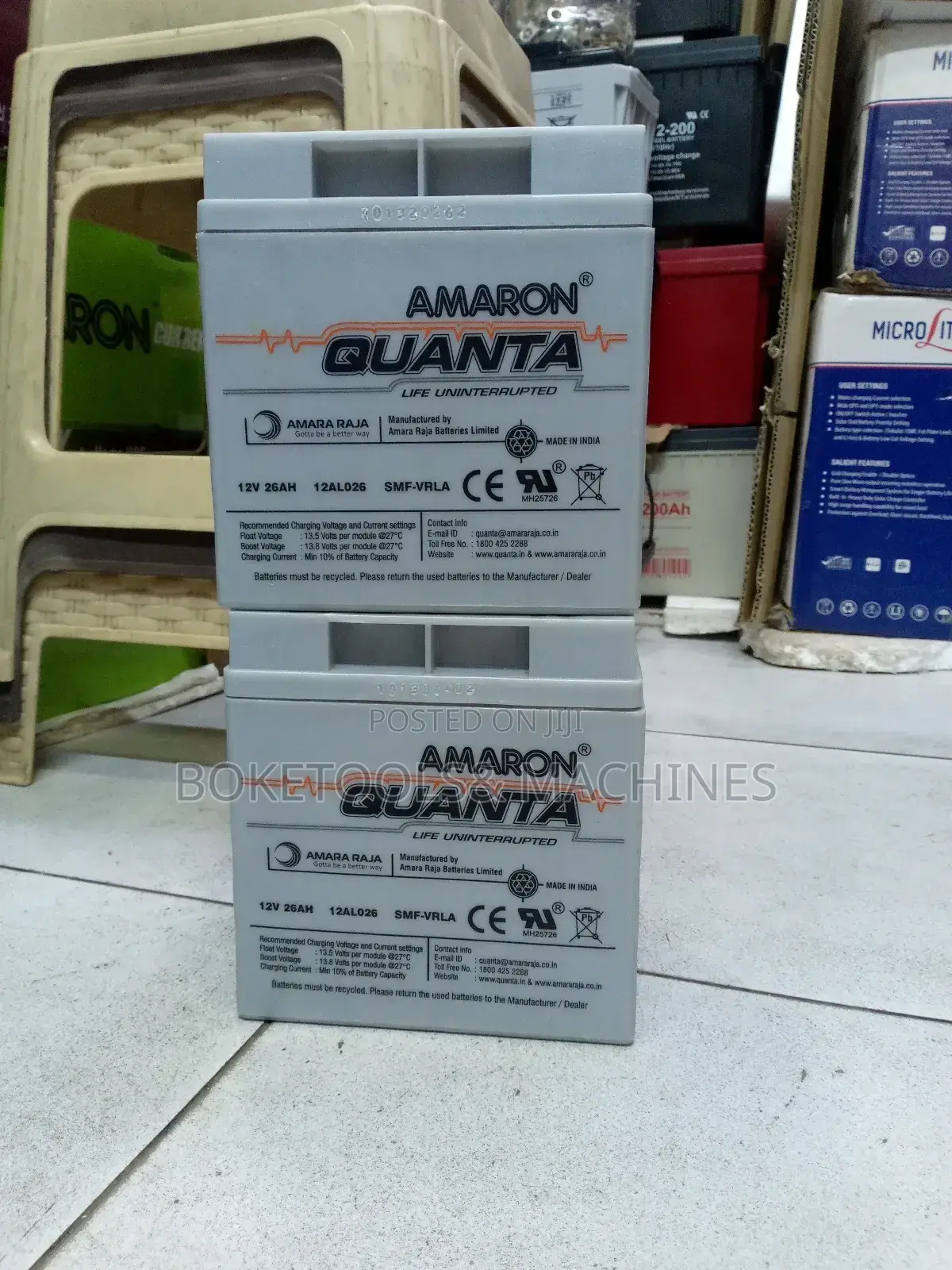Amaron Quanta 12V 26ah Solar Battery