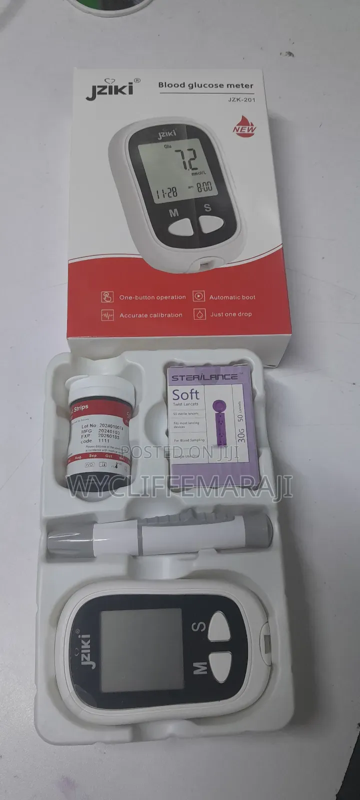 Smart Blood Glucose Meter
With 
50pcs Strips
And Lancets