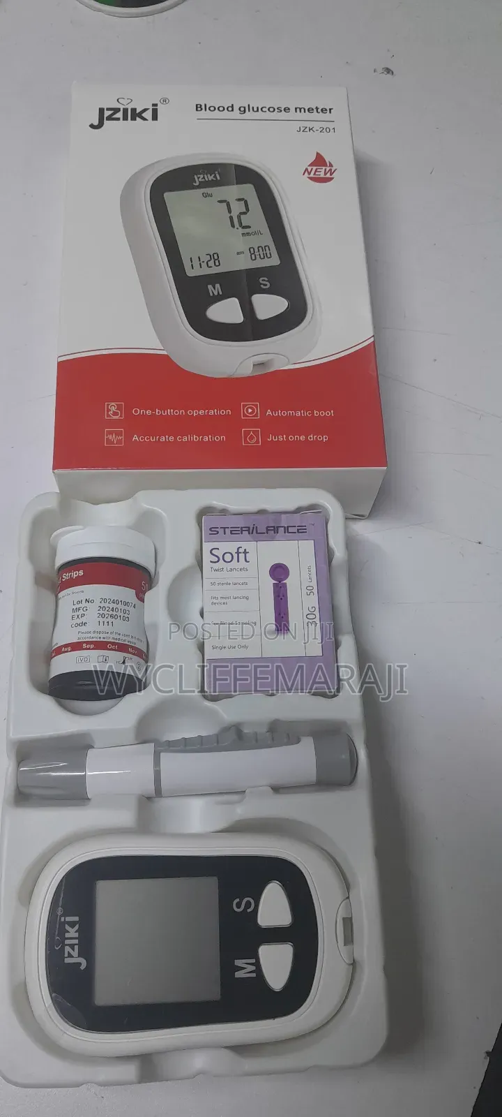 Smart Blood Glucose Meter
With 
50pcs Strips
And Lancets