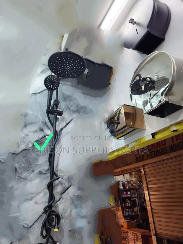 Brimix Rainshower Black Shower Raiser 4 Wall Mounted Showers