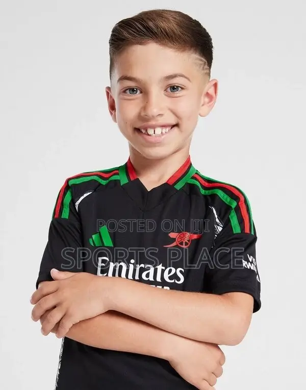 Arsenal Black Away Kit for Kids 2024-25 Jersey