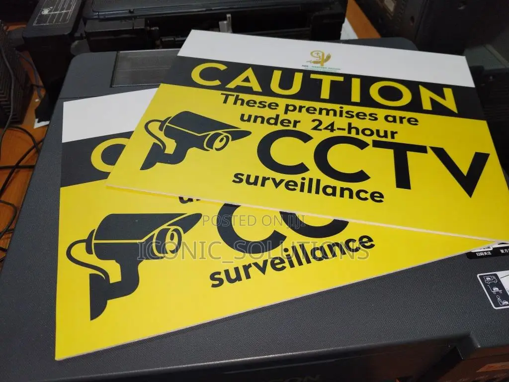 Medium-Sized Indoor CCTV Signage
