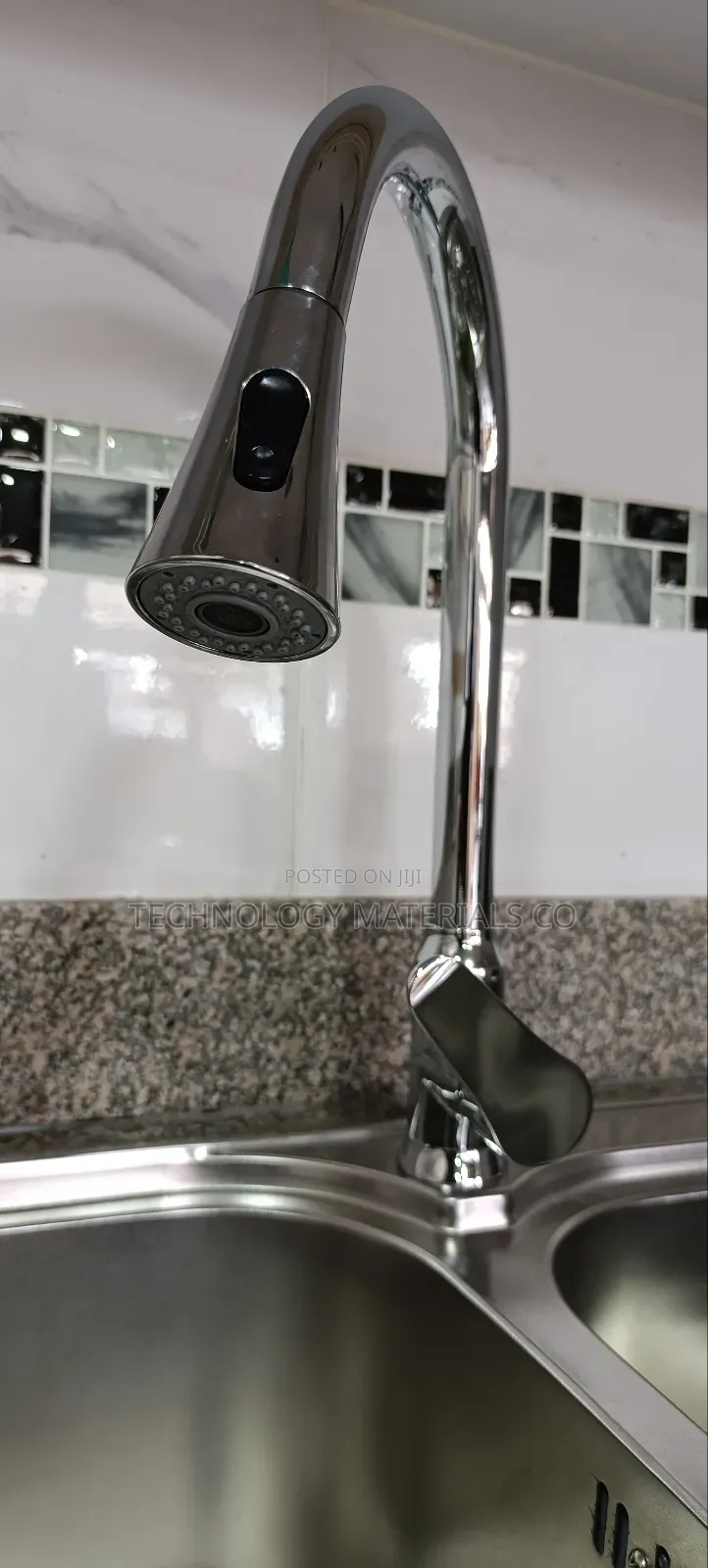 Stainless Steel Pull-Down Kitchen Faucet.