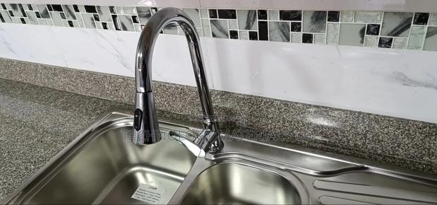 Single Handle Stainless Steel Pull-Down Faucet.
