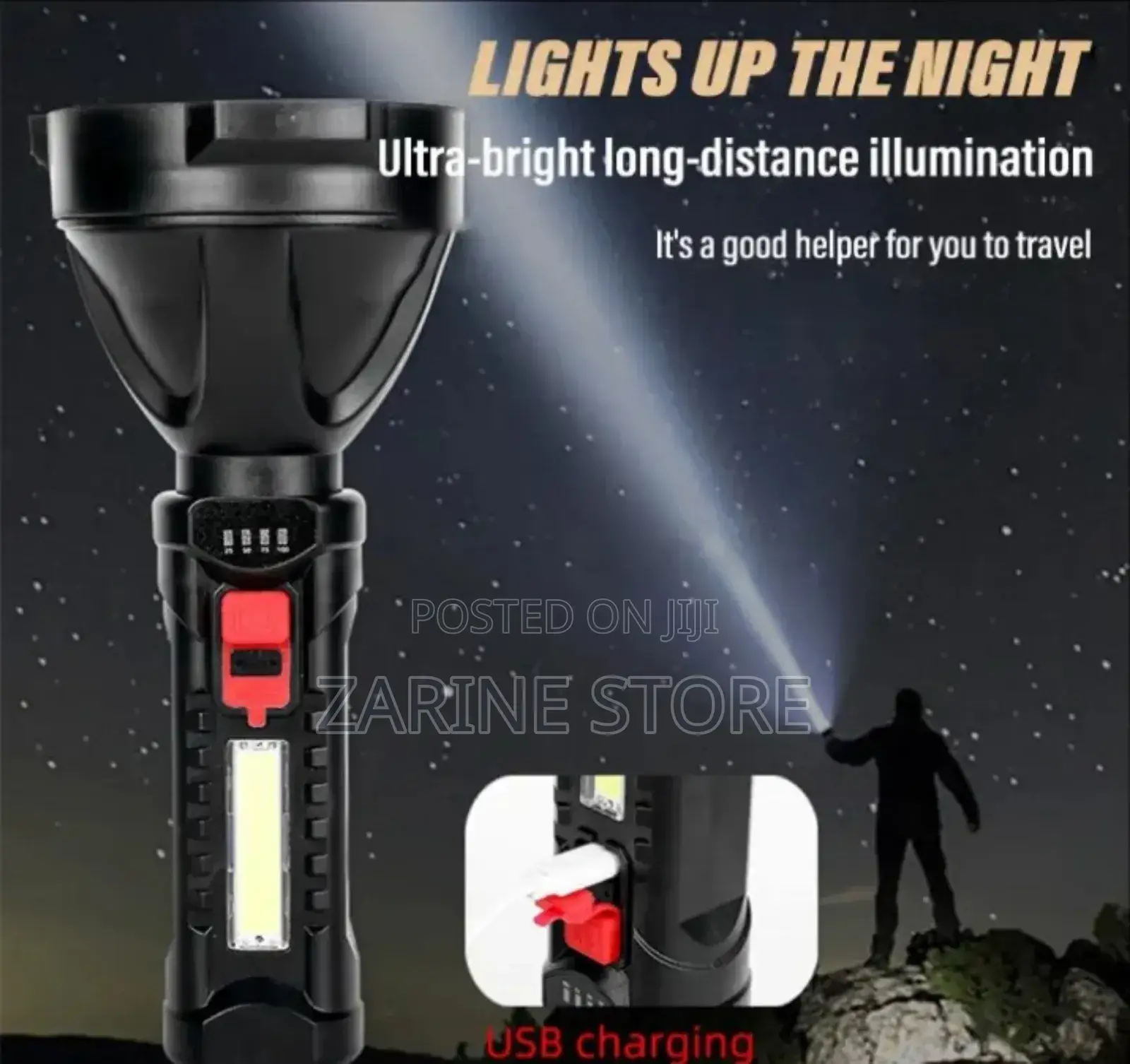 Led Portable Rechargeable Light Torch, Output Power Is 5W