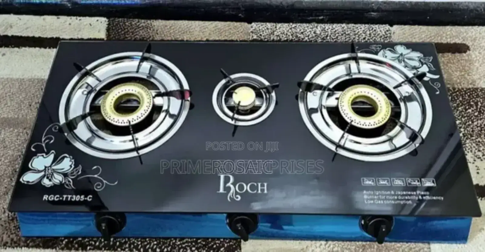 Roch 3 Burner Glass Top