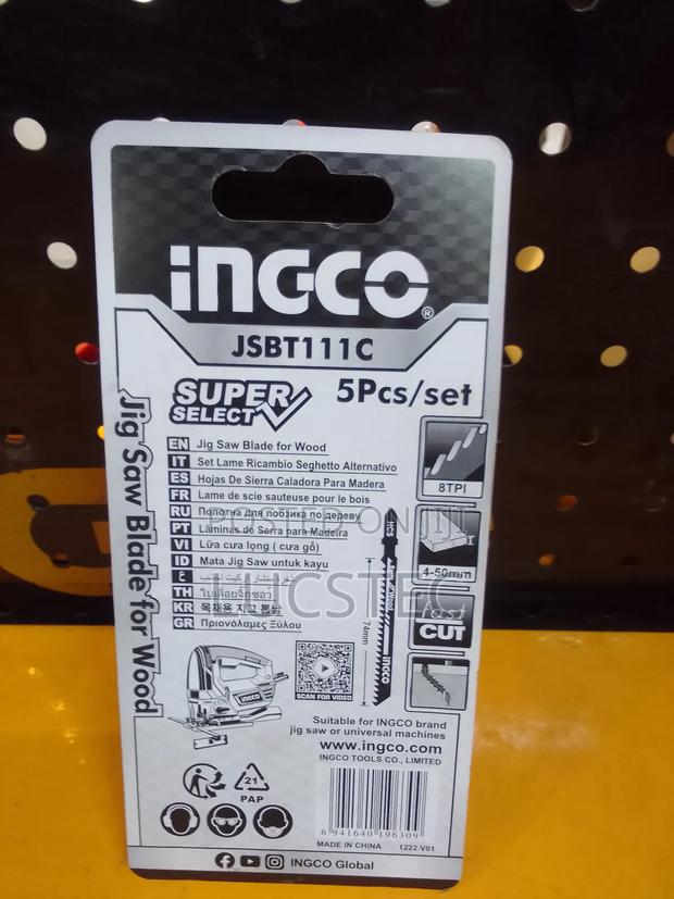 Ingco JSBT111C Jigsaw Blade for Wood 74mm 5pcs Set - thumbnail 2