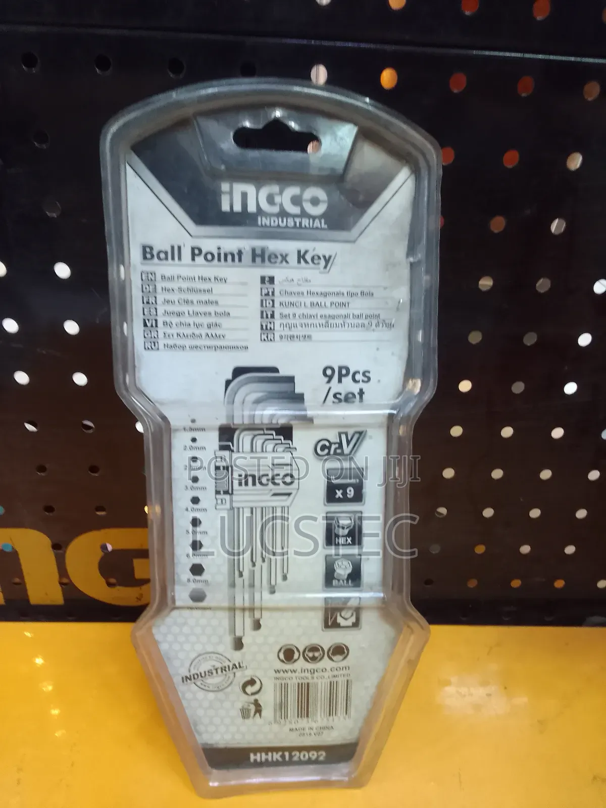Ingco HHK13092 Ball Point Hex Key 9pcs Set