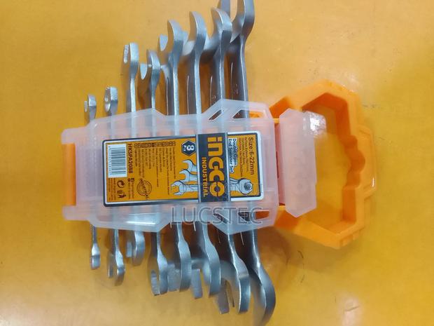 Ingco HKSPA3088 Double Open End Spanner Set 6-22 Mm