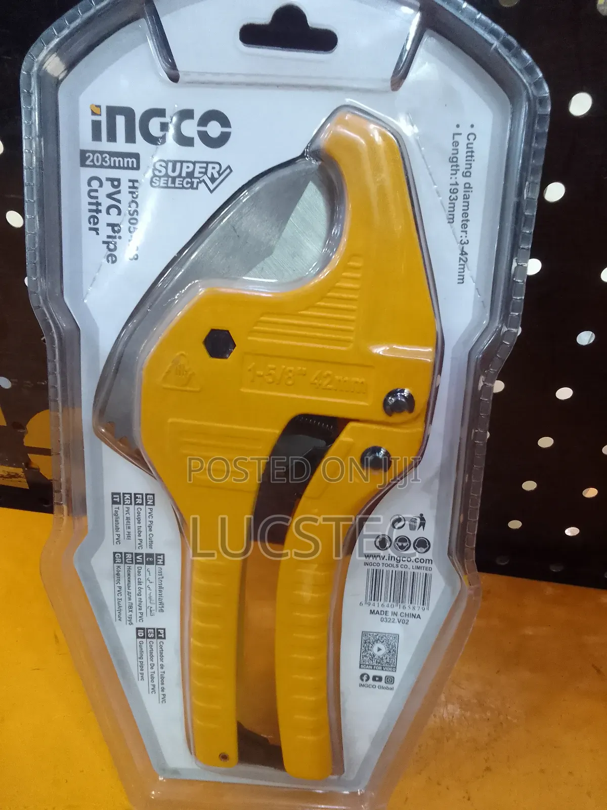 Ingco HPCS05428 PVC Pipe Cutter 203 Mm