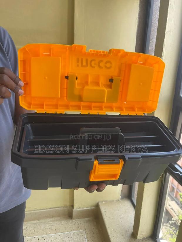 Ingco 14" Plastic Tool Box 14 Inch Toolbox With Tray & Lids - main view