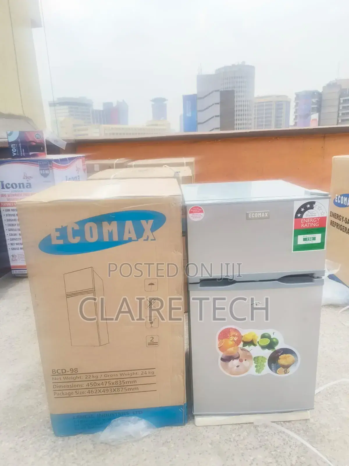 Ecomax 98 Litres Double Door Refrigerator
