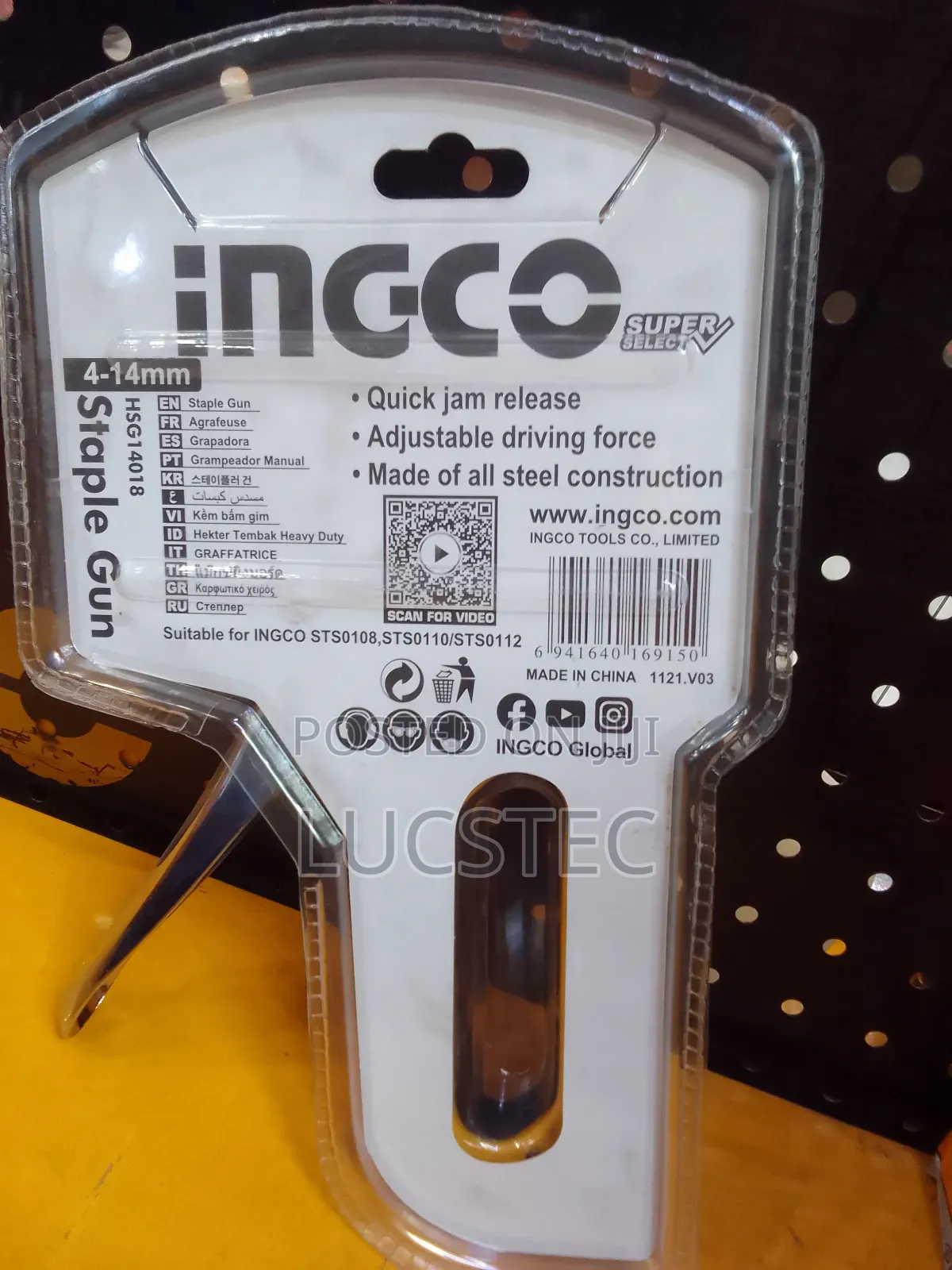Ingco HSG14012 Staple Gun 4-8mm