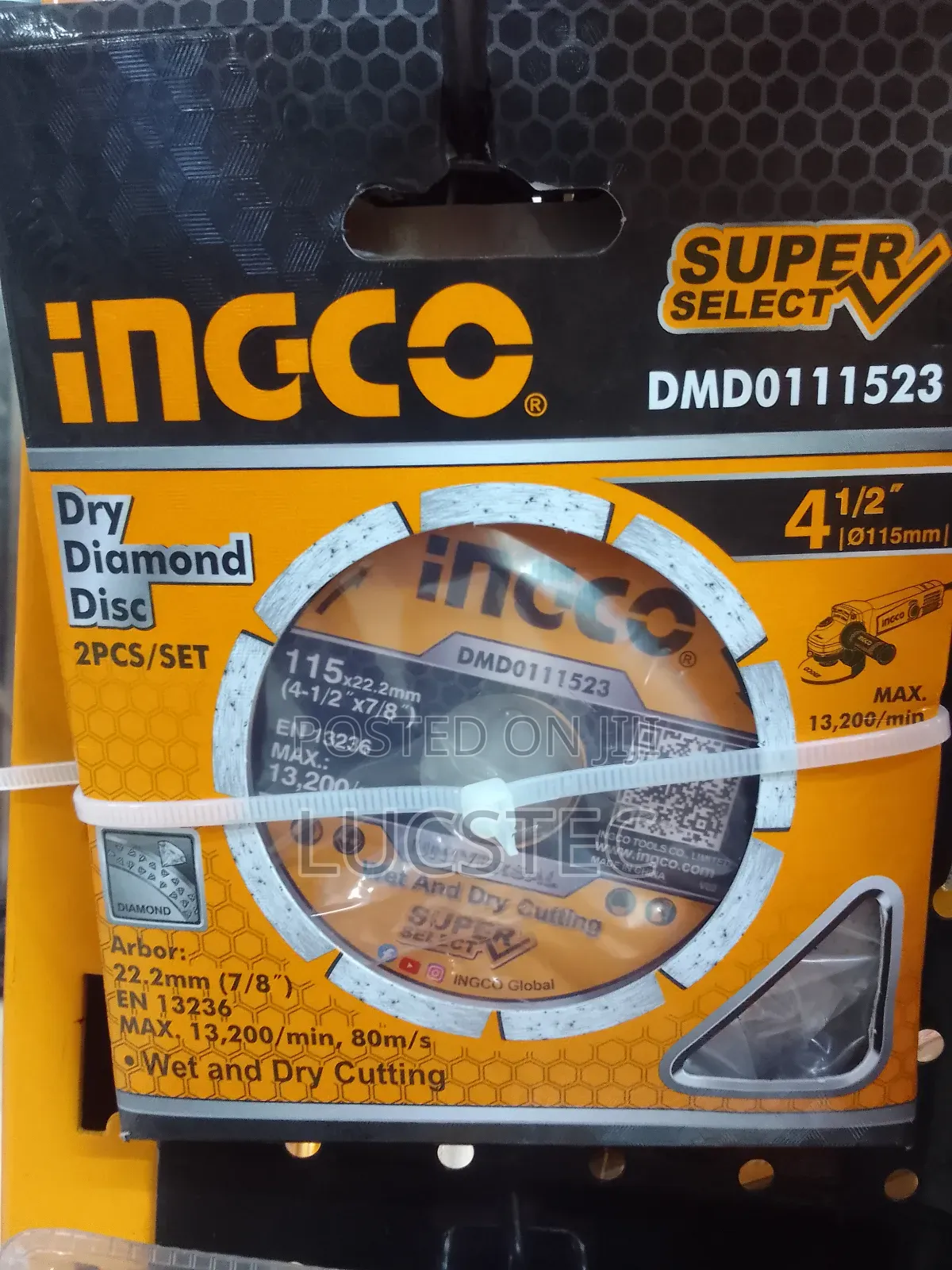 Ingco DMD0111523 Dry Diamond Disc 4.5" 2pcs/Set
